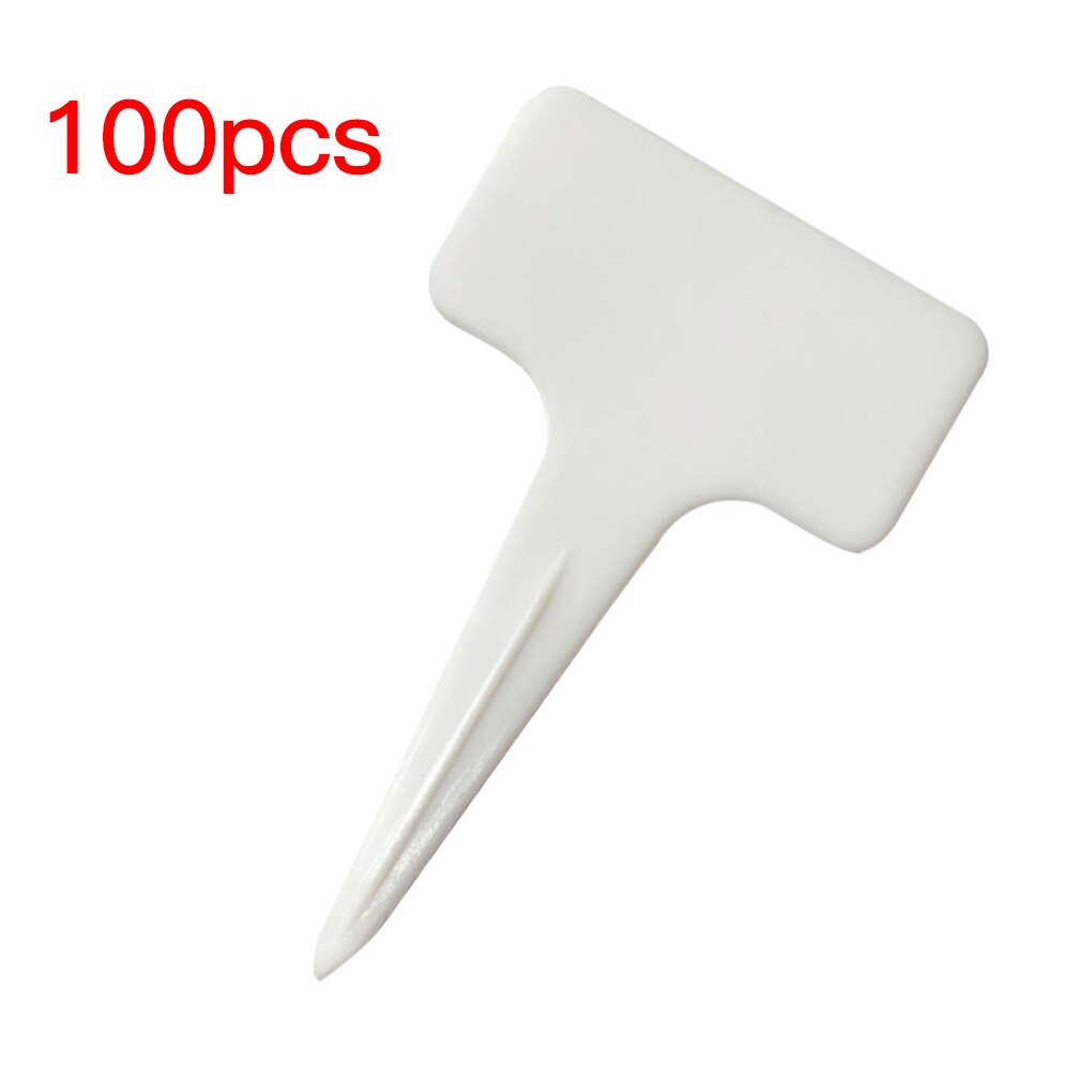 100Pcs Pp Plant Bloem Labels Yard Plant Tabs Nursery Tool Tuinieren Teken 10x6cm: WHITE