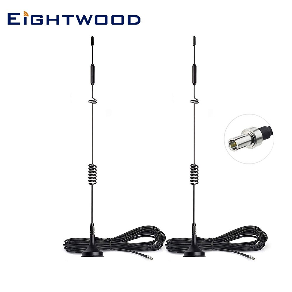 Eightwood 2 stk 4g lte 8 dbi magnetisk base mimo  ts9 han antenne antenne til netgear  lb1120 lb1121 lb2120 at & t nighthawk  m1 mr1100