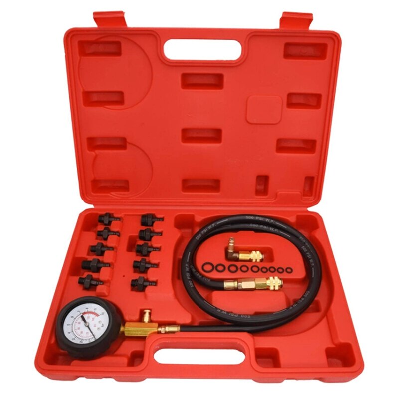Oil Pressure Tester Kit, PSI Engine Oil Pressure Tester Gauge Tool Kit for Cars ATVs Trucks Use Oil Warning Devices: Default Title