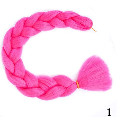 Difei syntetiske 82 " jumbo fletningshår skridtfletninger ren farve blå pink lilla fletning hair extensions: #1