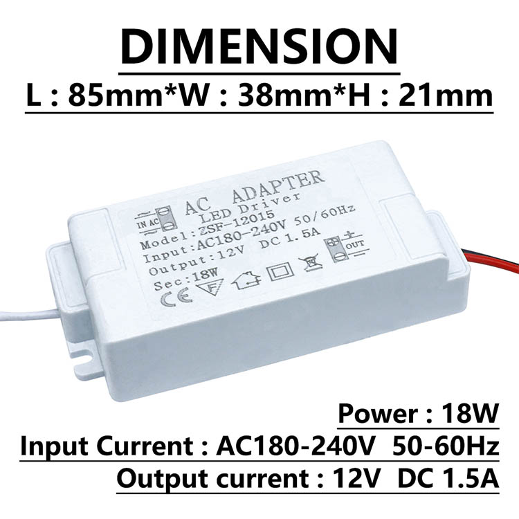 6W 12W 24W 36W 48W 60W LED Lighting Transformers AC220V TO DC12V LED Driver Power Supply 12V For LED Strip Lights 5A adapter: Pink