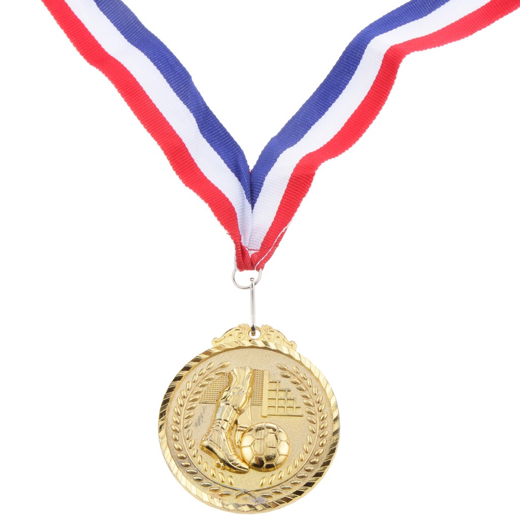 6.5CM Metal Gold Winners Medal Kids Pretend Role Play Game Props - Football