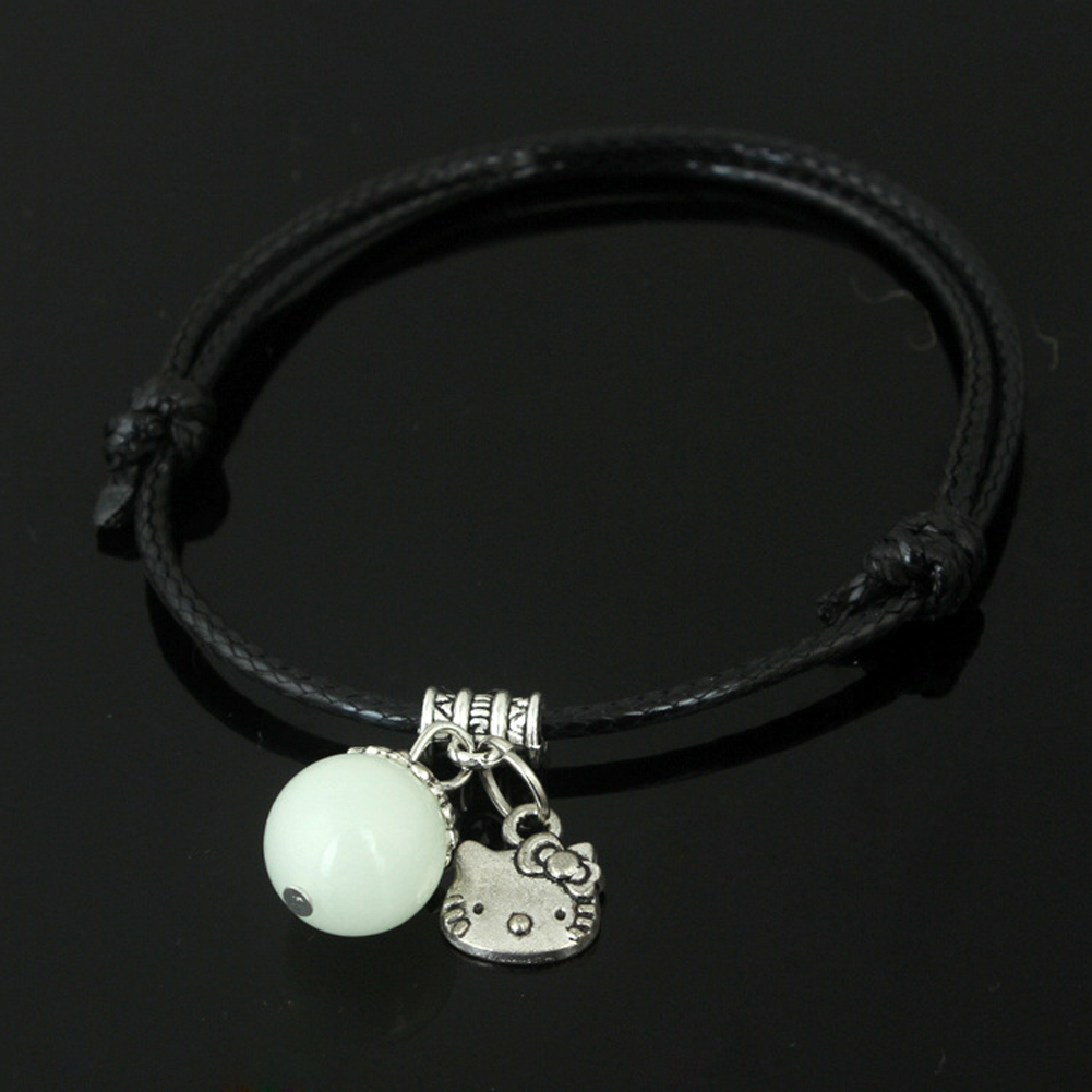 Moda luminosa grânulo folha pingente pulseira homens trançado corda corrente casal o ano de nascimento pulseira para mulher estudante jóias: 08