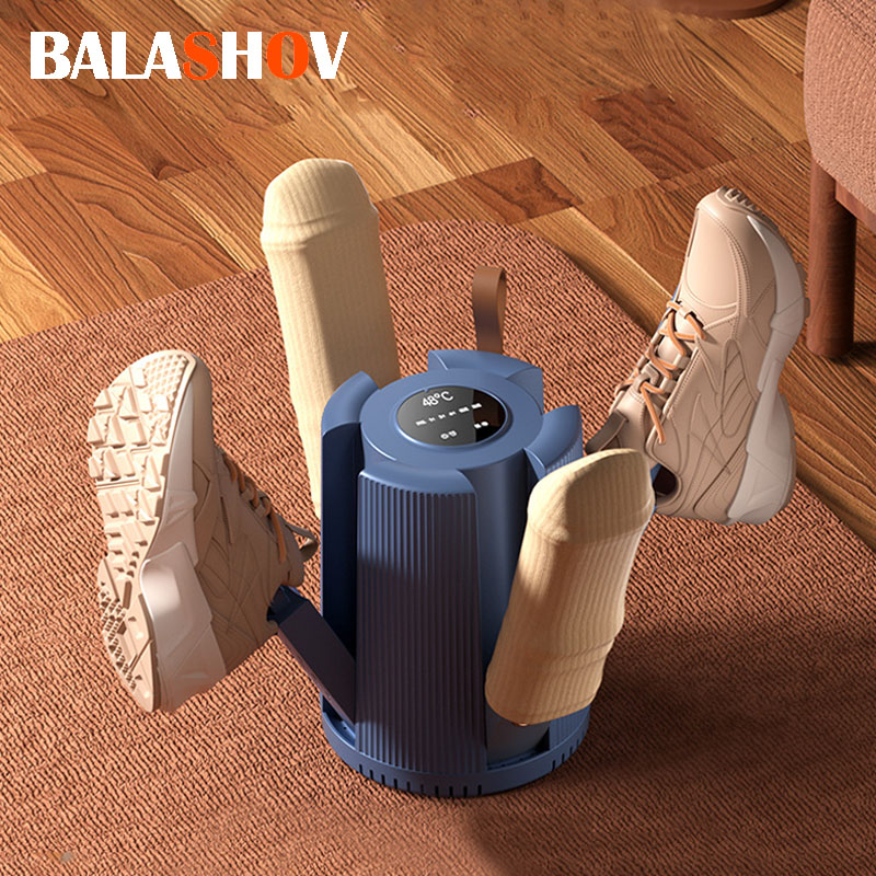 Intelligenter Timer, Schuhtrockner, faltbarer Schuhwärmer für den Haushalt, 2 Paar Schuhe trocknen, konstante Temperatur, Stiefeltrockner, UV-Sterilisation