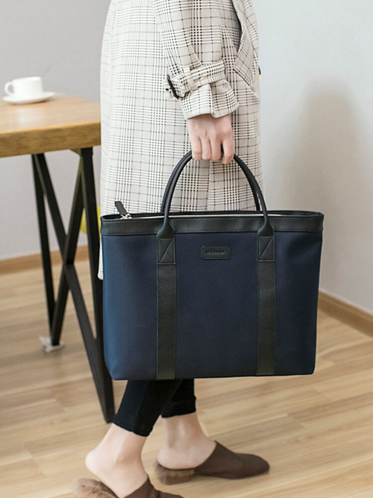 Bærbar filtaske  a4 kvinder taske vandtæt mappe kvinder kvinder håndtaske forretningskontor mødetaske information computertaske