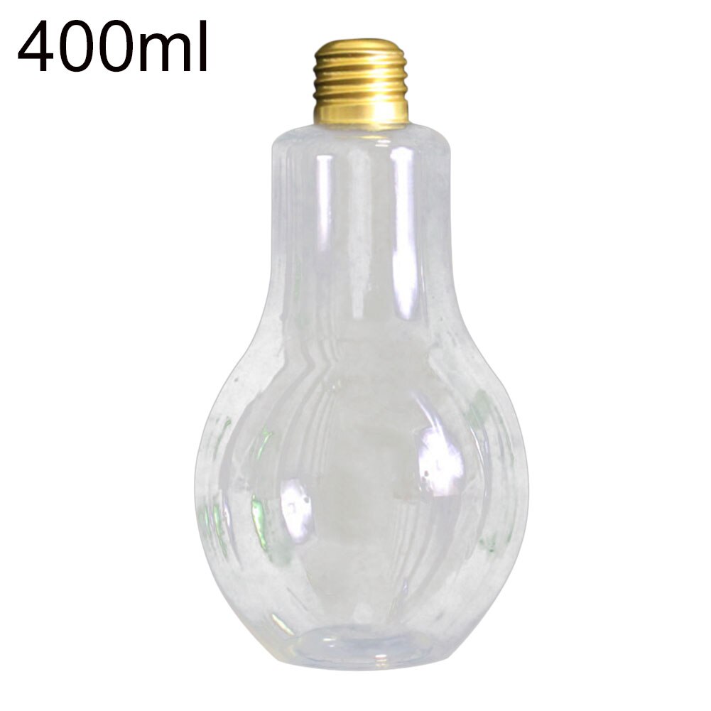 300/400/500 Ml Draagbare Leuke Lekvrije Melk Sap Led Gloeilamp Water Fles Plastic Sap fles: 400ml