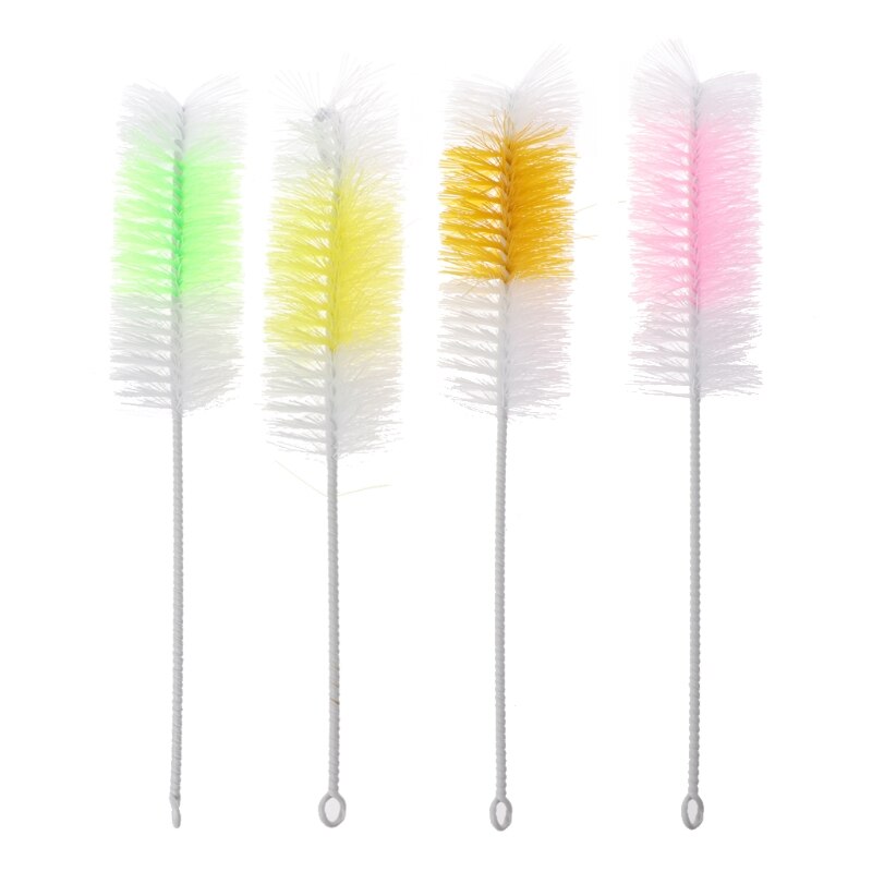 Escova para mamilos, 2 peças, limpador de 360 graus, 30cm, escova de limpeza de nylon, escova para copos, escova de prato, escova de limpeza doméstica