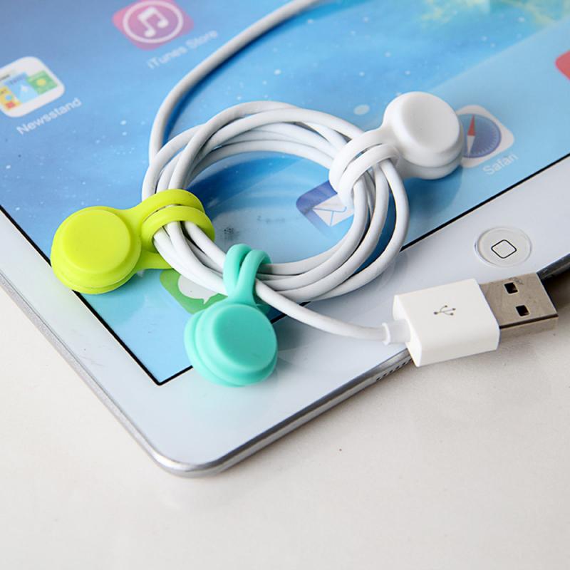 3PCS Silicone Magnetic Cable Winder Charging Cable Earphone Storage Holder Clips For Data Cable Phone Cable Organizer Cord