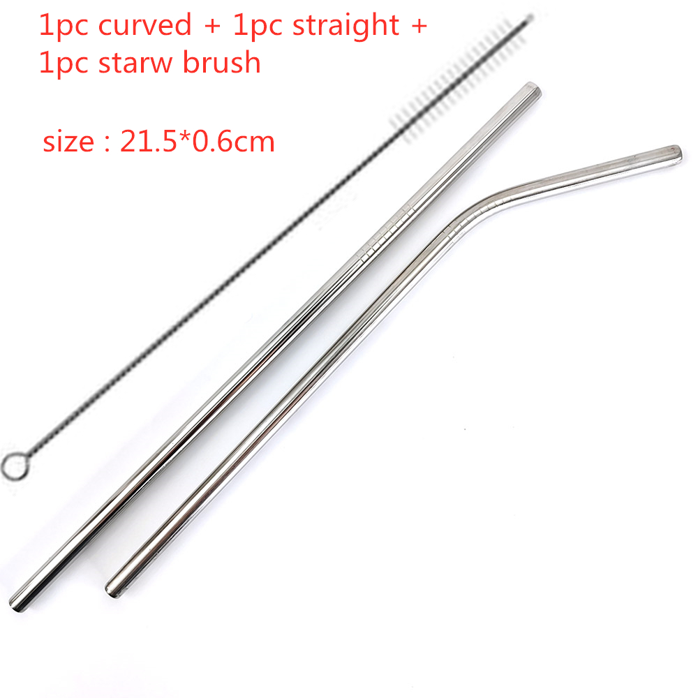 6 millimetri di Larghezza di Paglia Riutilizzabile in Metallo impostato Paglia Bolla Cannucce Tè 304 in Acciaio Inox Cannucce di trasporto libero: 3pezzi