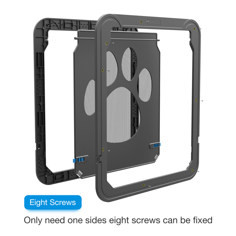 Hond Hordeur Magnetische Outdoor Gate Afsluitbare Hond Kat Veiligheid Deur 4 Manier Security Lock Gratis Entry En Exit voor Kleine Huisdieren