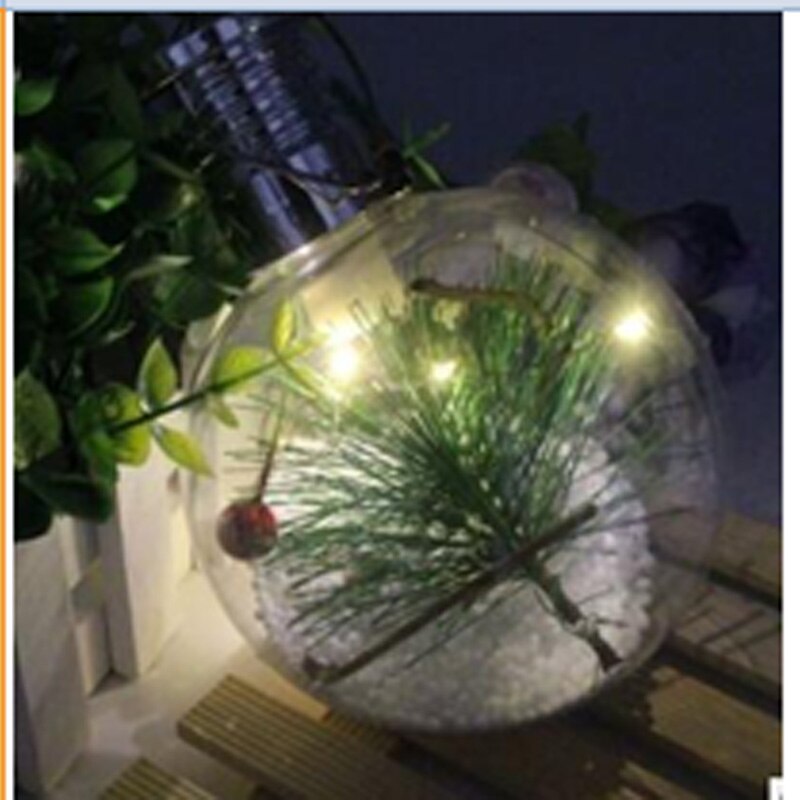 Vrolijk kerstfeest zonne-bolvormige led-lamp hangende hanglamp kerstboomdecoratie huislamp voor het jaar: C