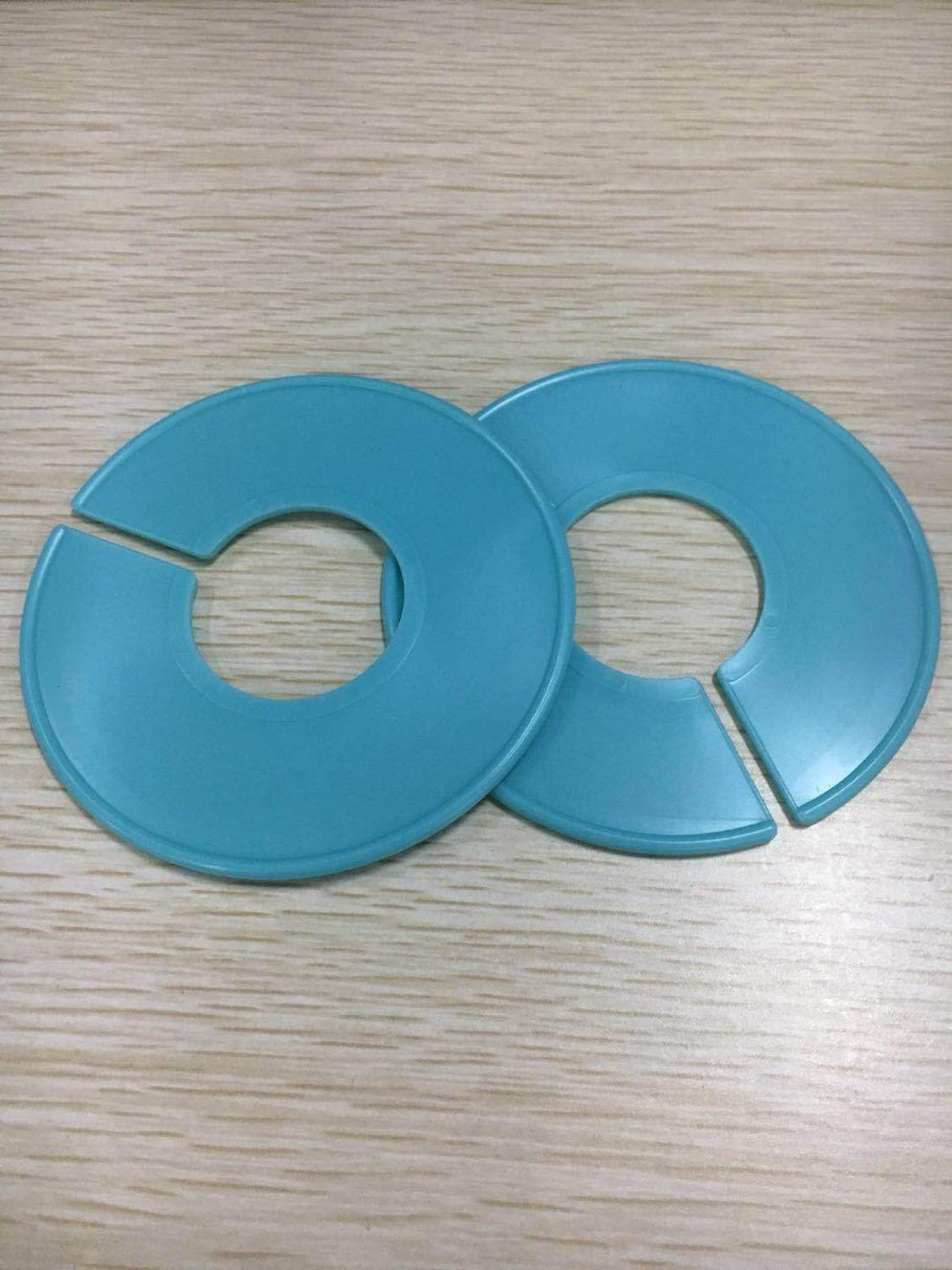 5 lege Ronde Rack Plastic Kleding Ring Maat Verdelers Past Ronde Vierkante Buis Kledingstuk Tags Maat Markering Ring: LIGHT BLUE