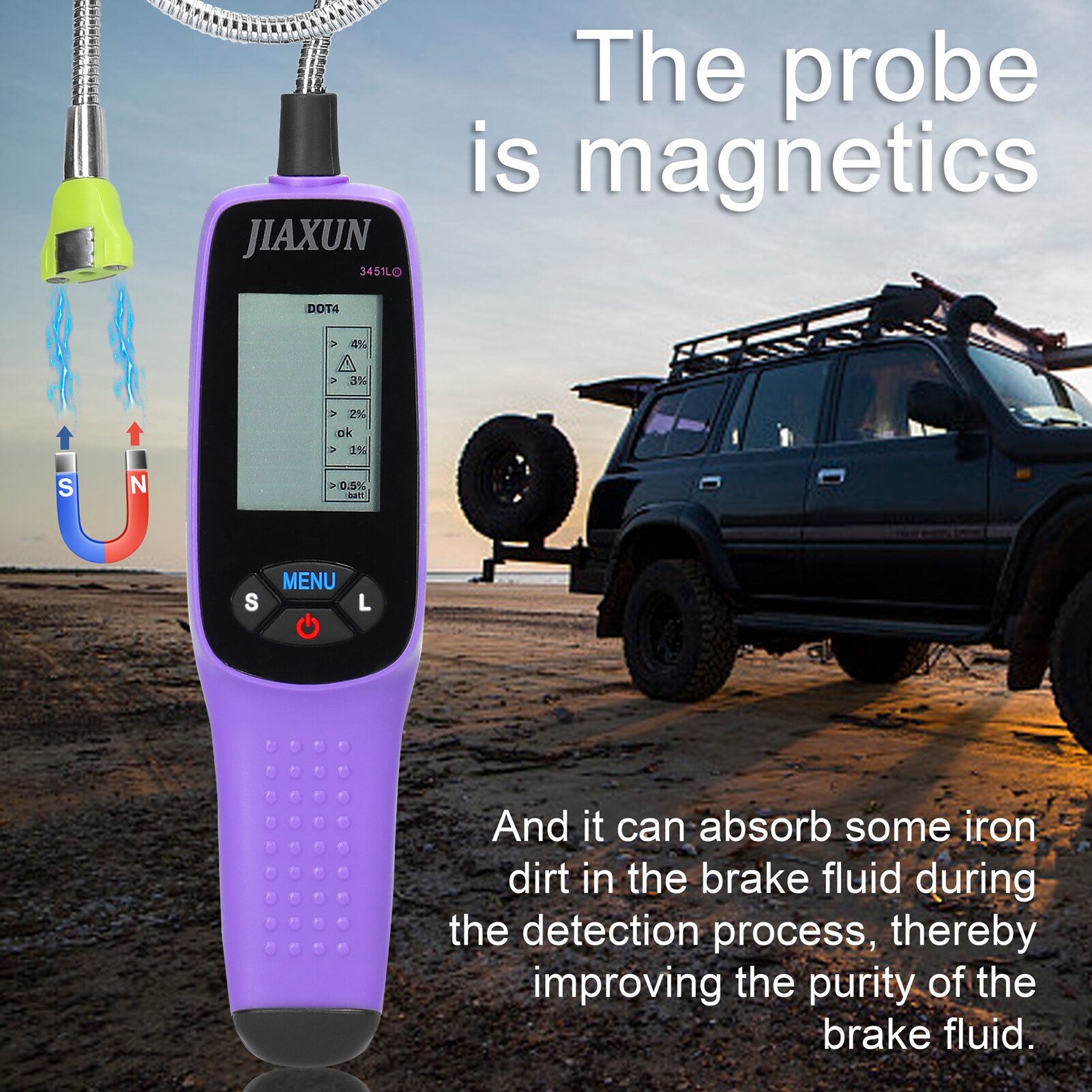 Handheld Brake Fluid Tester Auto Brake Fluid Testing Tool Brake Fluid Inspection Tester Shop Vehicle Inspection Maintenance Tool