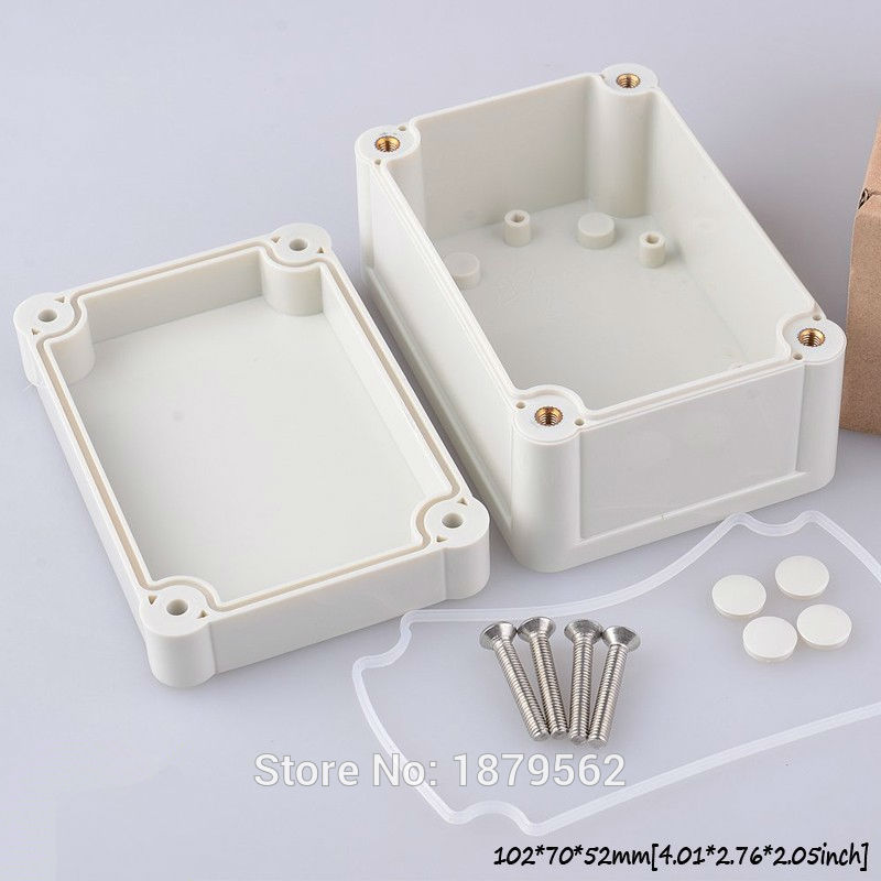 [ 2 stilarter] 102*70*52mm abs plastkasse til elektronisk projekt abs elektrisk kabinet  ip68 junction box diy forstærker kabinet