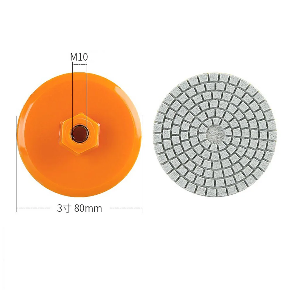 1 stücke 80mm 3 Zoll Polieren Pad Nass Trocken Buff Disc Schleifmittel Für Schleifen Marmor Granit Beton Schleifen Arbeitsplatte stein