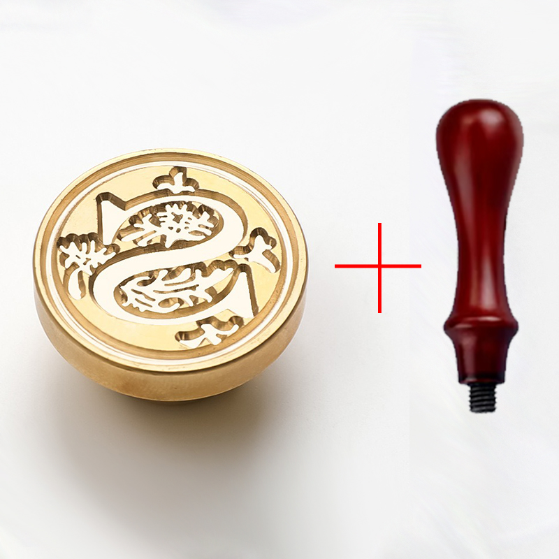 2PCS clear sealing stamp head wax seal craft supplies wax seal stamp and handle stamp scrapbooking supplies craft HCZ0106