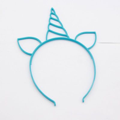 6 pçs unicórnio bandana bebê menina acessórios de cabelo headbands para meninas festa decoração do chuveiro do bebê festa festiva suprimentos do bebê presentes: 6pcs blue