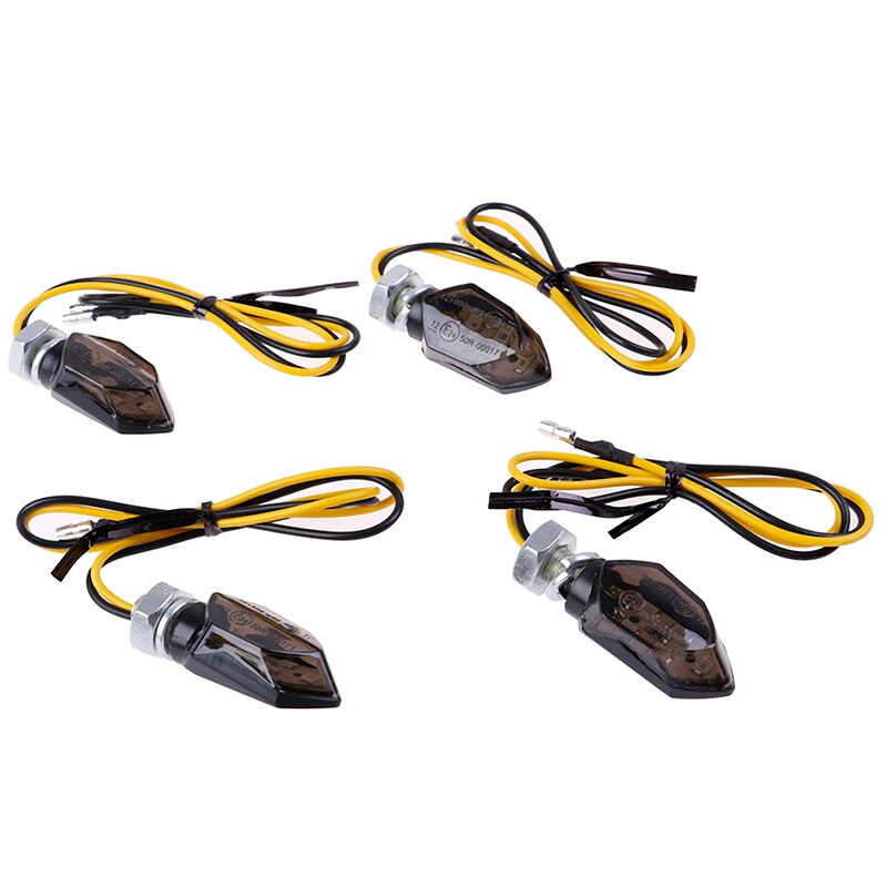 4 Stuks Universele Motorfiets LED Stromende Richtingaanwijzer Indicator Knipperlicht Amber Licht