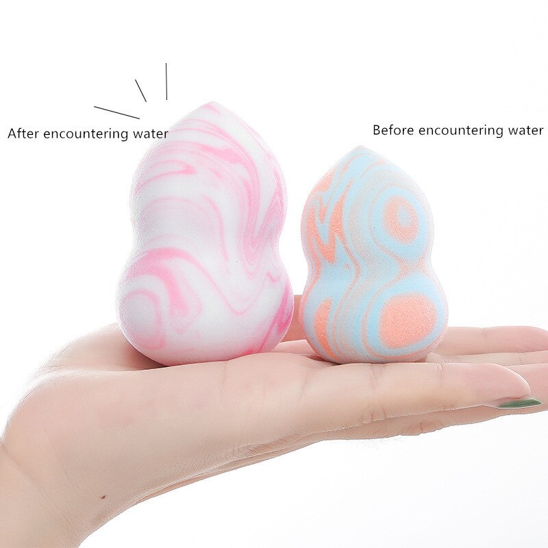 Makeup Foundation Sponge Makeup Cosmetic Puff Powder Smooth Beauty Cosmetic Makeup Sponge Marbling Blender Water Shape Puff