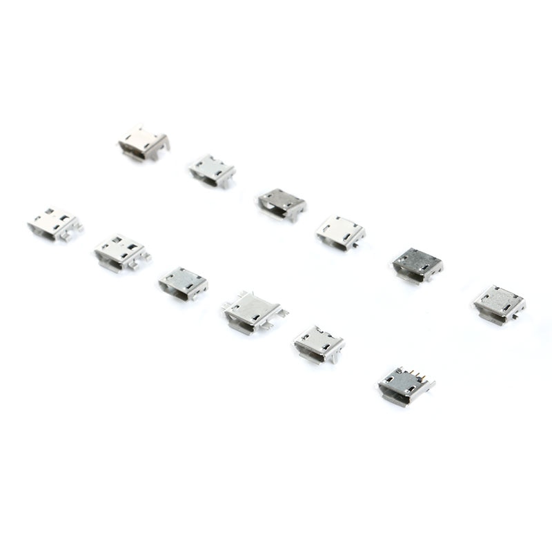 60 stk / mye 5- pin smt-kontakt kontakt mikro usb type b hunplassering 12 modell smd dyppe-kontakt