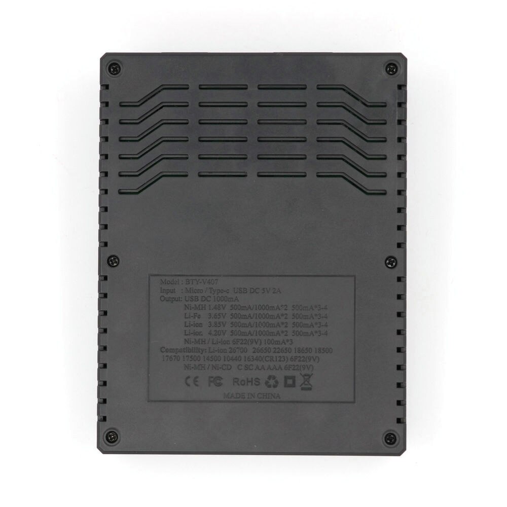 Chargeur de batterie 18650 Lithium-ion, Nickel, hydrure métallique, Nickel, Cadmium, AA, AAA, 9V, avec écran LCD