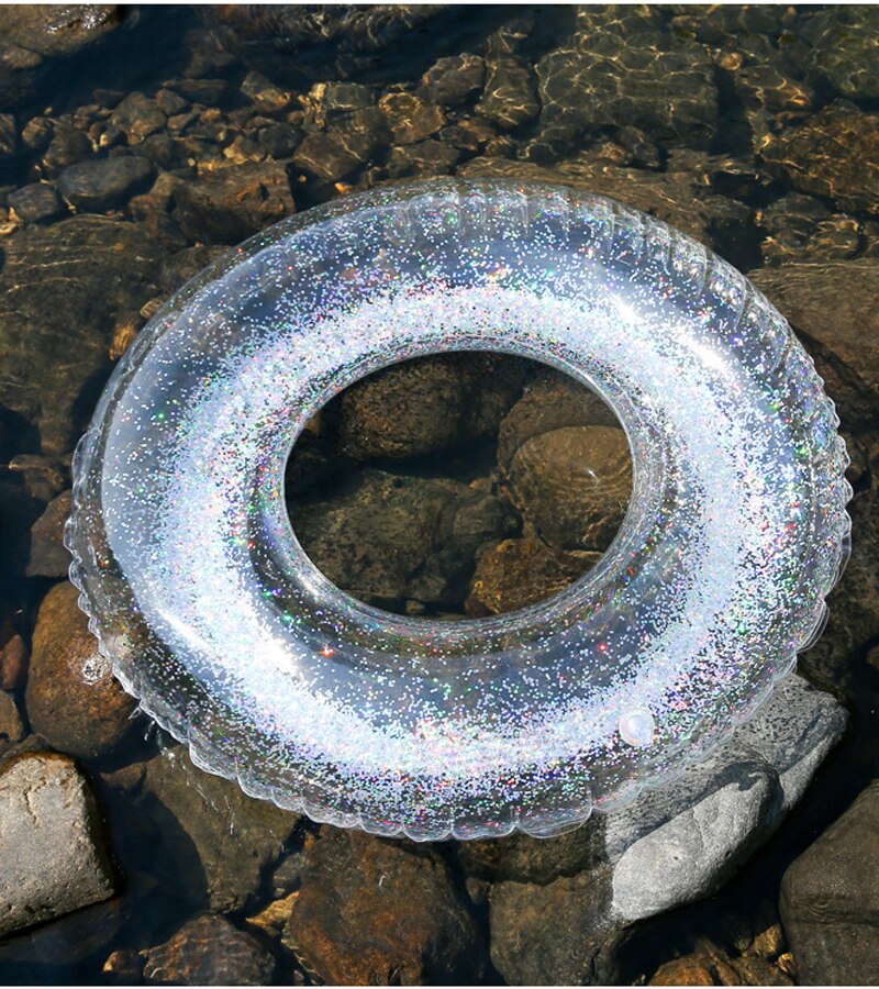 Inflatable Pool Rose Gold Glitter Swim Ring Swimming Tool Pool Life Buoy pool floats For Adult Pool