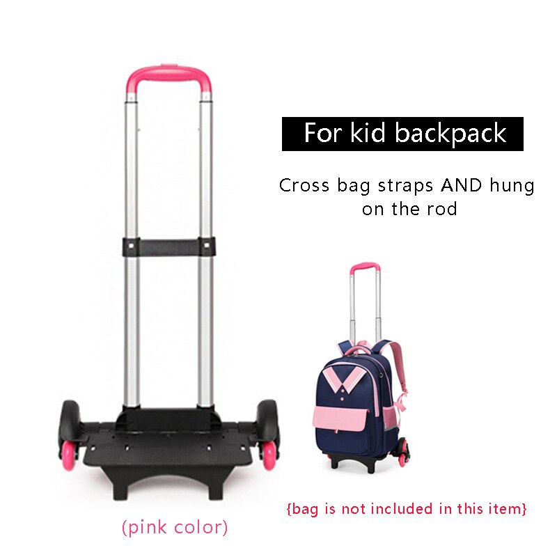 Sun eight kid trolley rygsæk hjul taske skoletaske bagage til børn hjul udvidelig stang høj funktion trolly