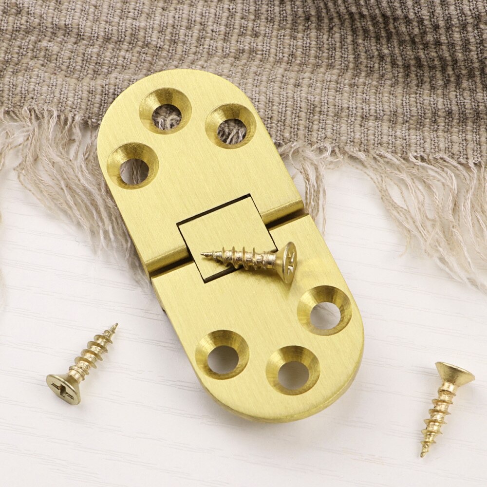 Brass Hinges Connectors with Screws for Table Folding Table Cabinet Door