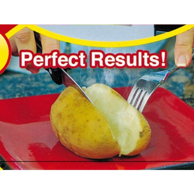 1PC Red Washable Cooker Bag Baked Potato Microwave Cooking Potato Quick Fast (cooks 4 potatoes at once)