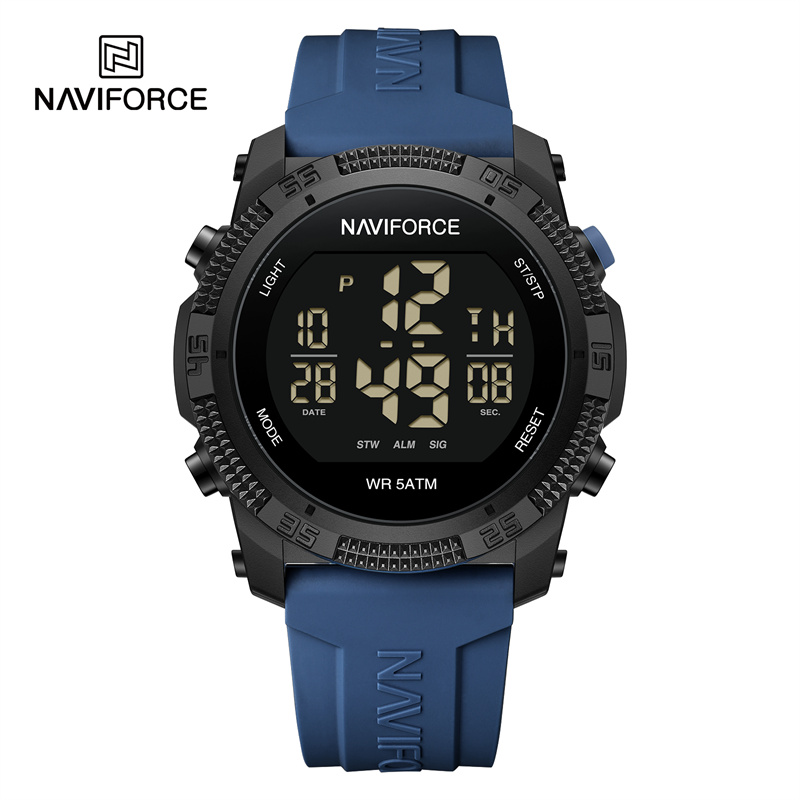 NAVIFORCE Brand Original Men Watch Water Resistant Personality Wristwatches Luxury Silicone Strap Electronic Clock: Pink