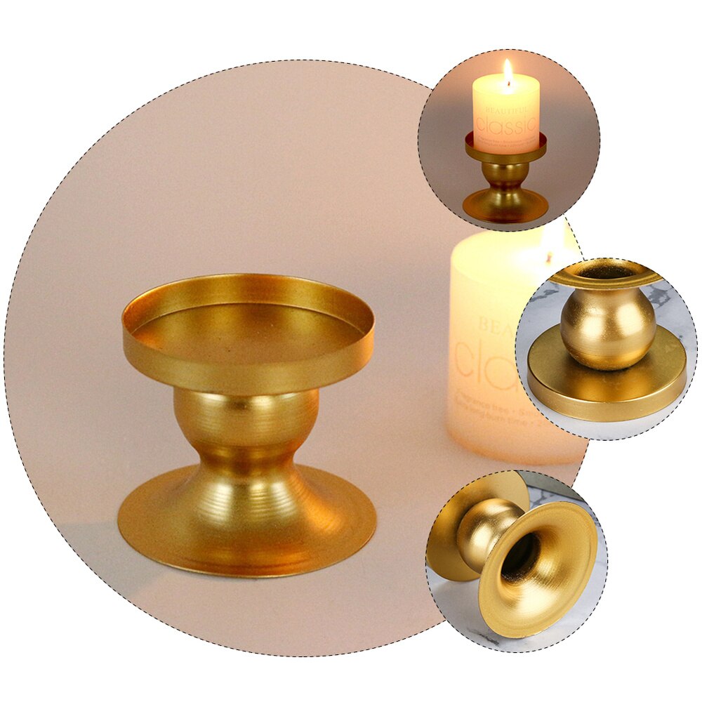 1pc amerikaanse stijl kaarsenhouder ronde ijzeren kaarsenhouder tafelversieringen