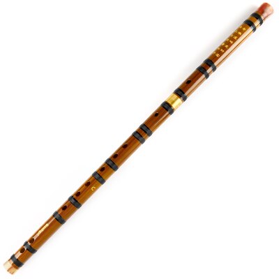 Flauta de bambú con clave C D E F G, instrumentos musicales de línea negra, instrumento tradicional de viento de madera chino hecho a mano, fácil de aprender: C Key