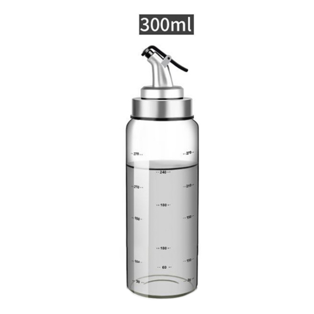 Glazen Fles Olie Wijn Drank Drankjes Container 500/300/180 Ml Transparant Sojasaus Azijn Fles: 300ML