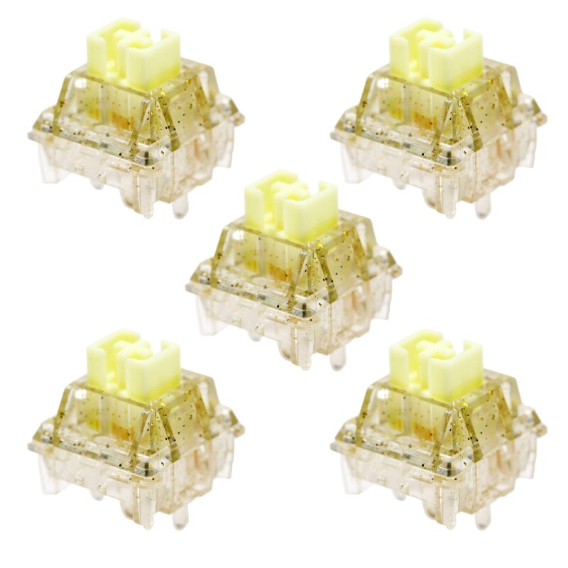 POM Stem KeyFirst Bling Linear Switches 5 Pin RGB Switch for Mechanical Keyboard Gold-plated Spring 30G 45G 62G 67G 80G 5PCS: 5