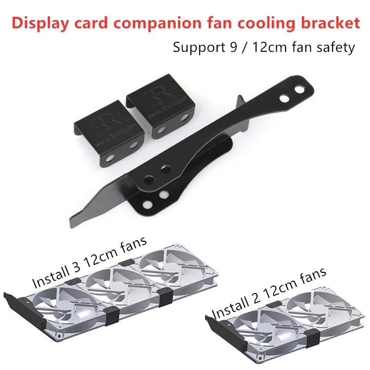 DIY video card companion PCI bit fan cooling bracket Support 9cm 12cm fan Display card cooling bracket
