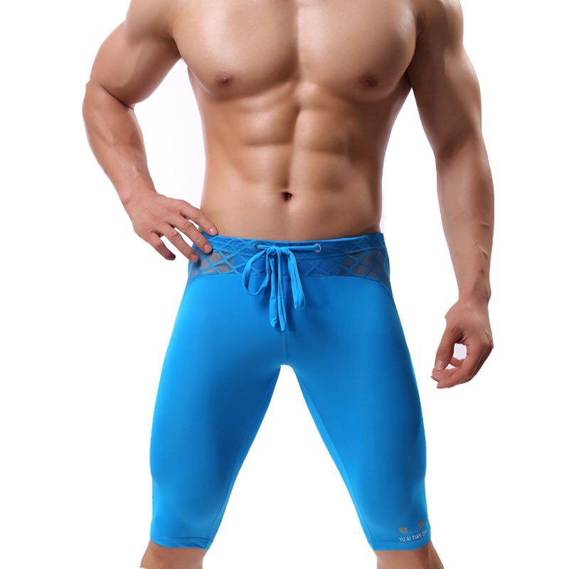 Mallas deportivas supertranspirables para hombre, Leggings de compresión para gimnasio, culturismo: Blue / S