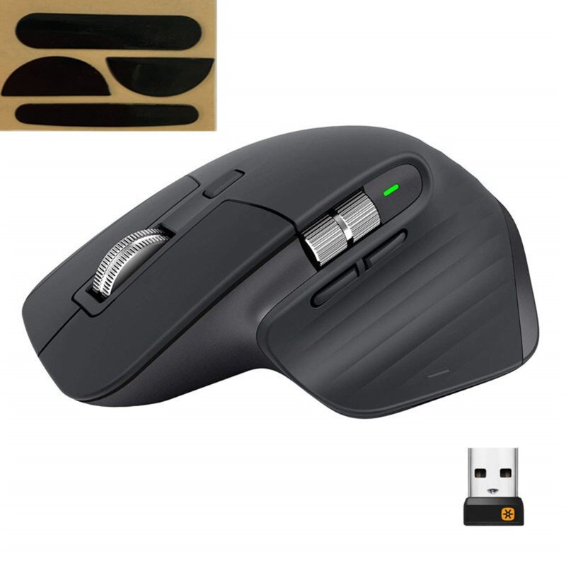 Patins adhésifs pour souris Logitech MX Master 2S et 3, accessoire de rechange autocollant pour meilleure glisse, bords courbés, 2 kits,