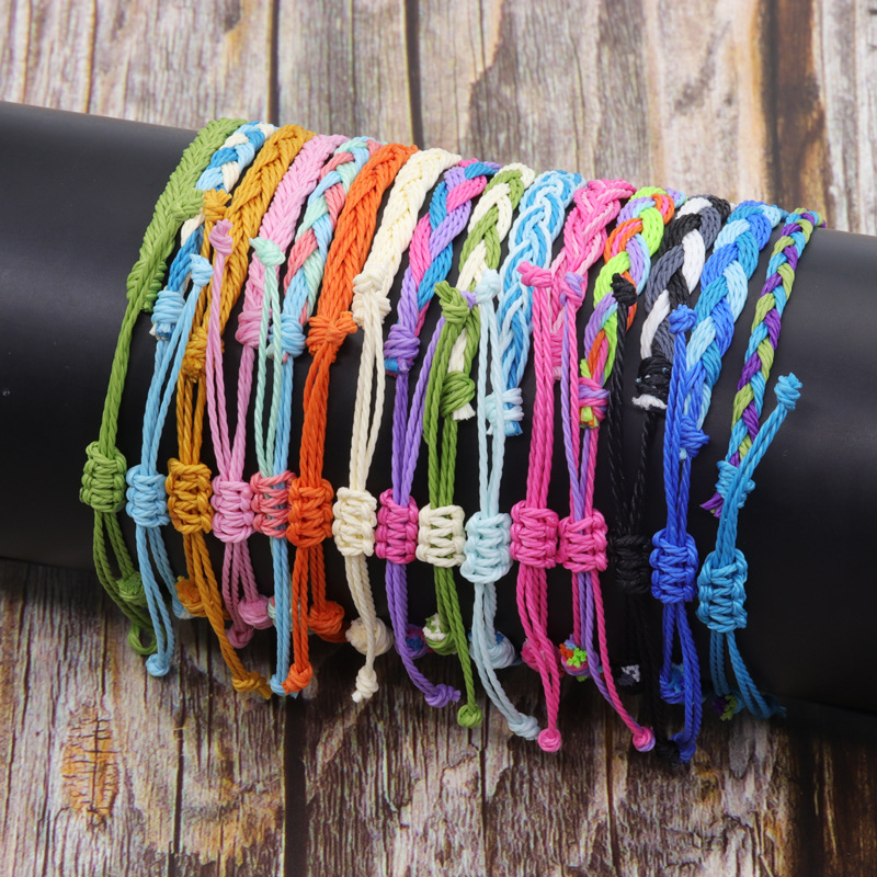 Boho Vrouwen Mannen Vriendschap Geluk Strand Weven Armbanden Draad Knopen Geweven Gevlochten Touw Geweven Handband Etnische Sieraden Mode