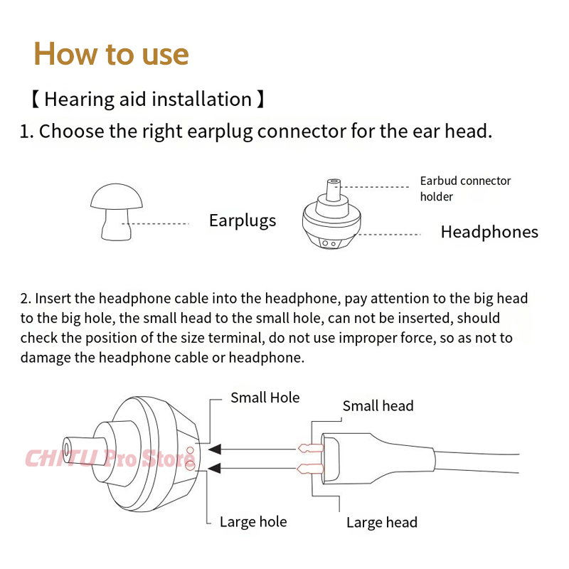 Powerful Rechargeable Pocket Hearing Aids for Moderate to severe Deafness Headphones Portable Pocket Talker