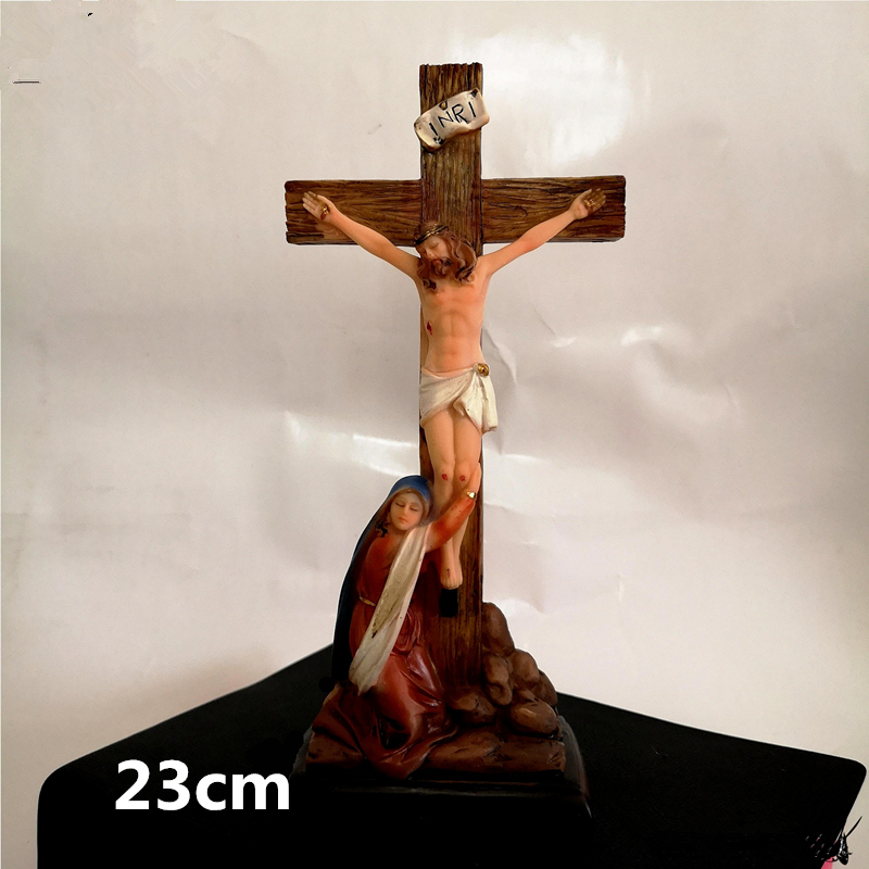 Religiös statyett helig familj staty jesus heliga hjärta staty välsignade jungfru maria staty: Färg 13