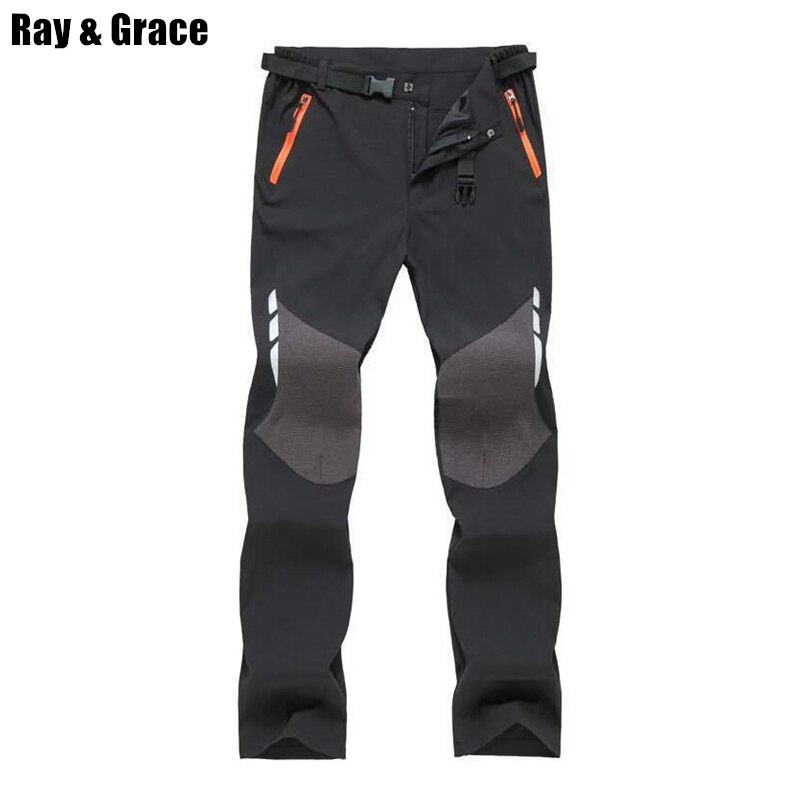 RAY GRACE Hiking Pants Men Summer Reflective Safe Quick Dry Waterproof Trekking Fishing Camping Run Trousers Men's Outdoor Pants