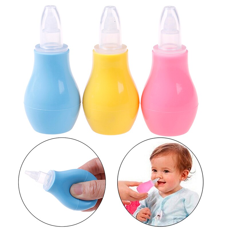 Aspirador de Nariz de silicona para bebé recién nacido, limpiador de nariz para niño pequeño, succionador de succión, limpiador de punta suave, productos para el cuidado del bebé