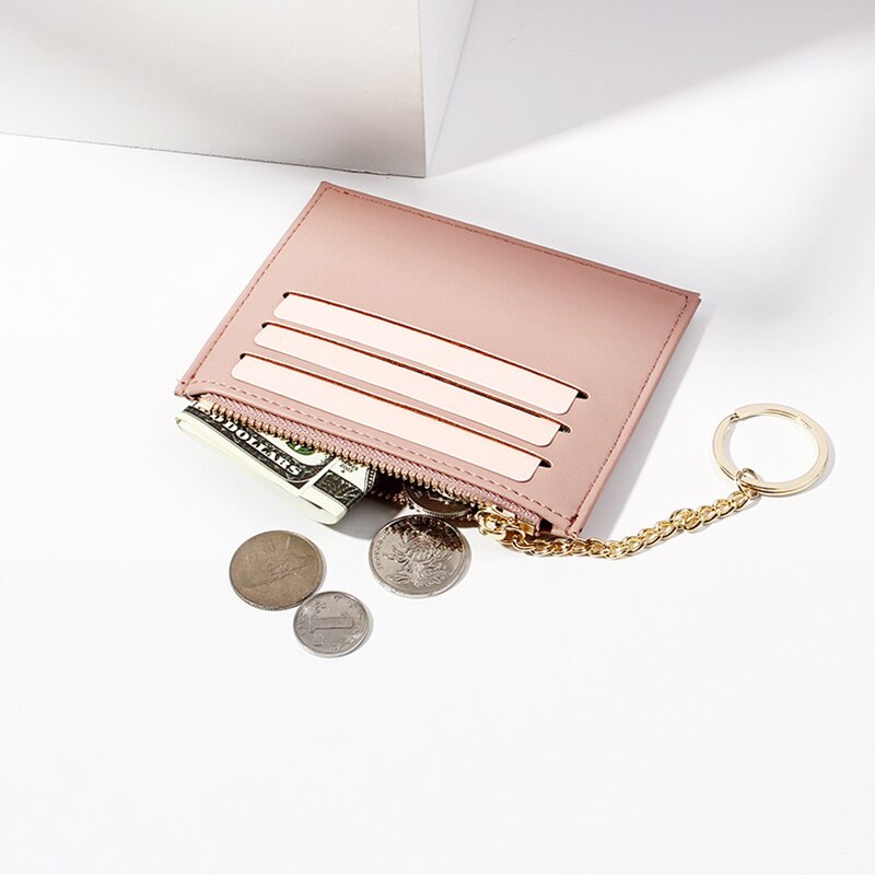 Schattige leren creditcardhouder portemonnee meisjes mini sleutelhanger tas vrouwen organzier sleutelhanger muntvak portemonnee 655