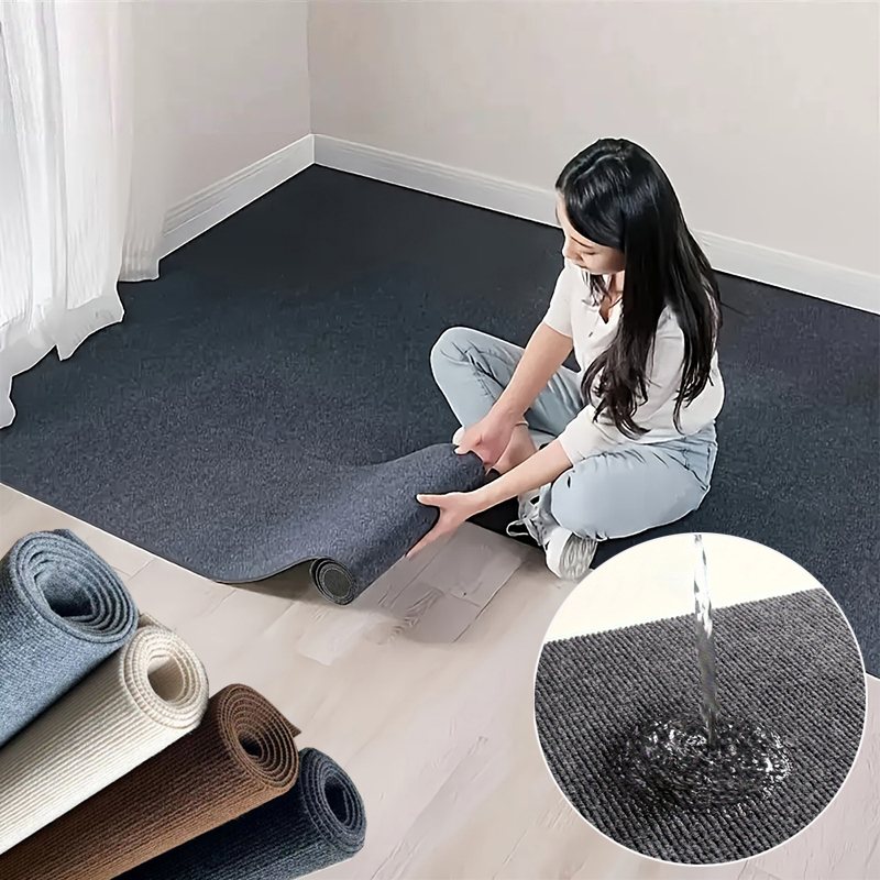 Alfombra de cocina para dormitorio, decoración del hogar con absorción de agua, decoración autoadhesiva para habitación, alfombras de baño, alfombra de Color sólido para sala de estar
