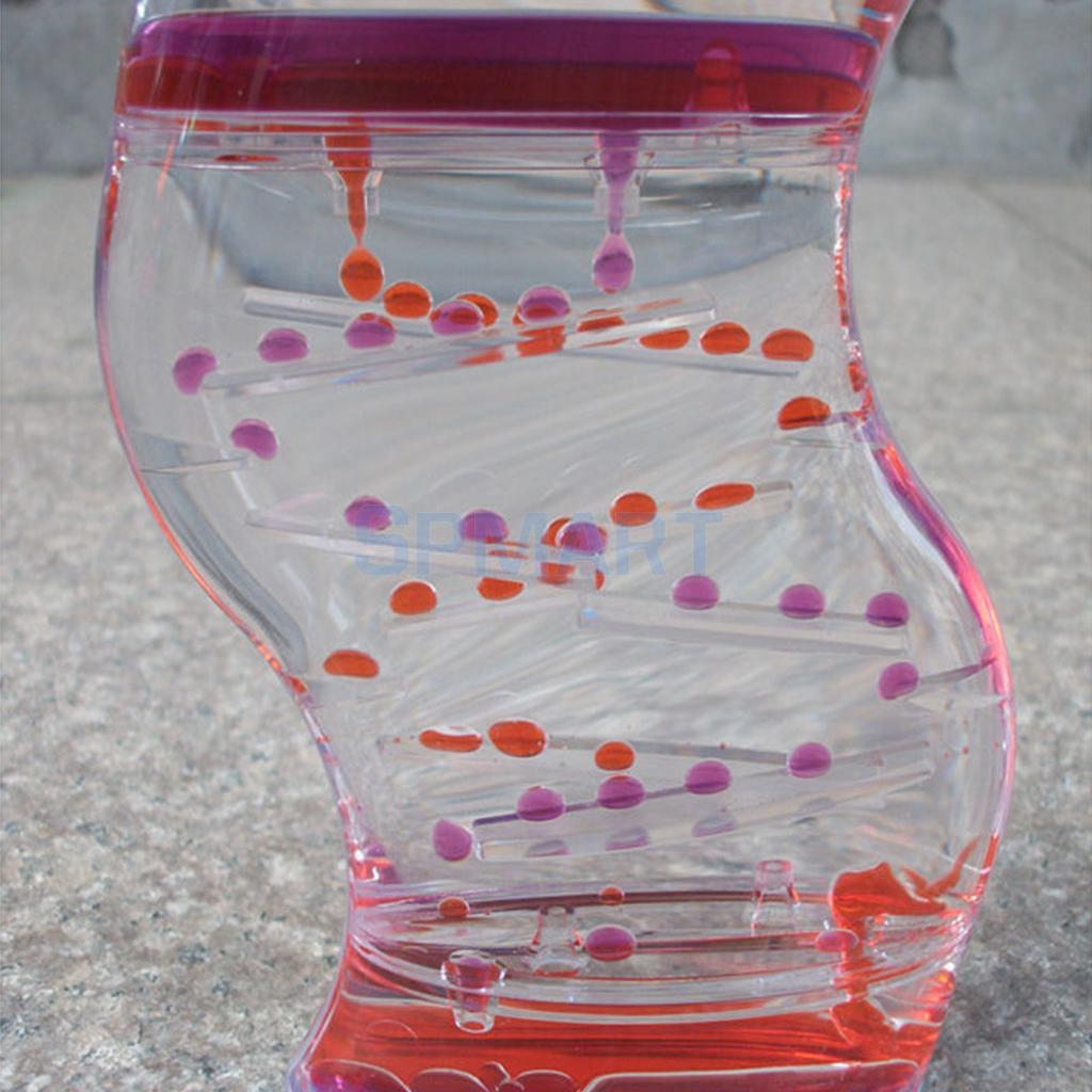 MagiDeal Acrylic Floating Color Mix Oil Liquid Bubbler Motion Sand Timer Hourglass for Home Office Ornament Novelty Toy