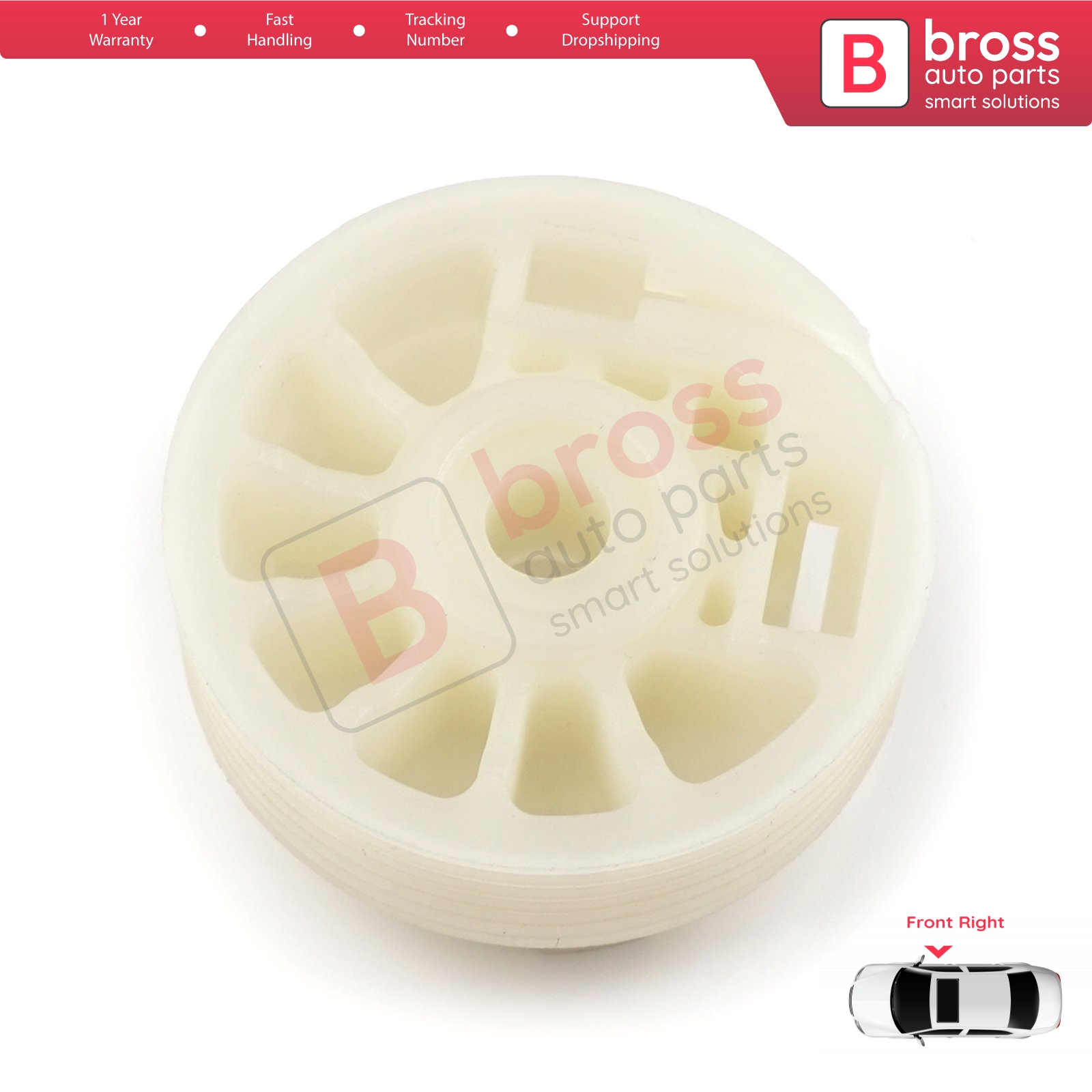 Bross Auto-onderdelen BWR5234 Venster Regulator Reparatie Wiel Rechtsvoor Deur 68070266AD Voor Fiat 500 2007-Op Uit turkije
