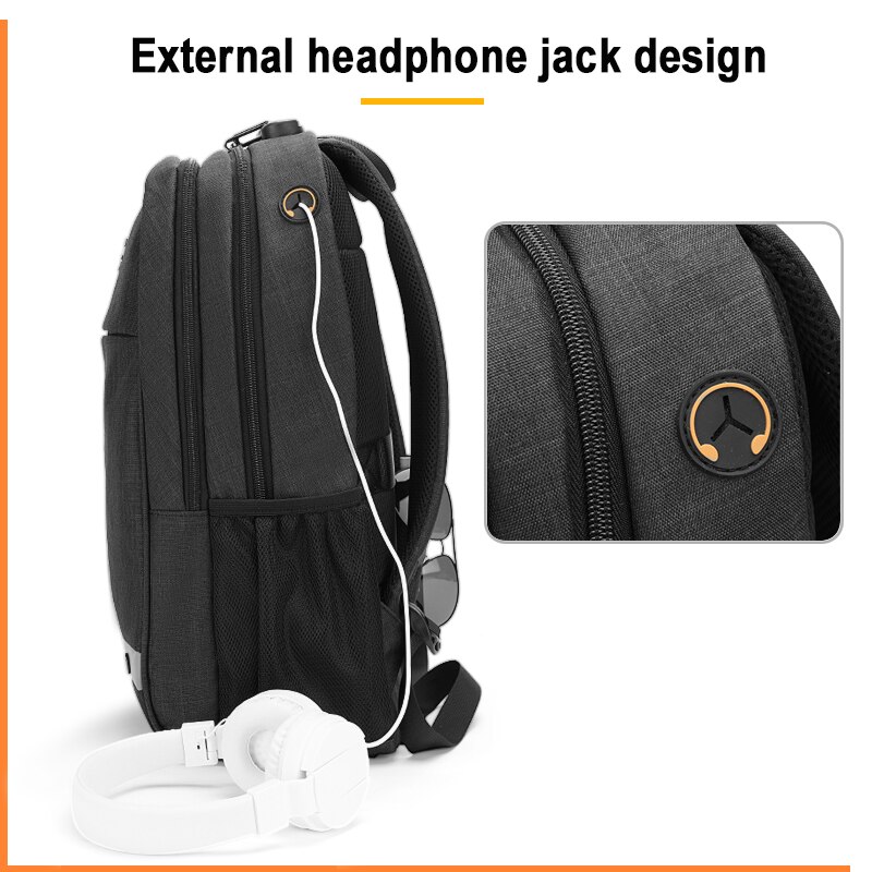 Leisure Mannen Tassen Rugzak 15.6 Laptop Rugzak Mannen Usb Anti Diefstal Rugzakken Voor Tieners Schooltas Jeugd Mochila Tas