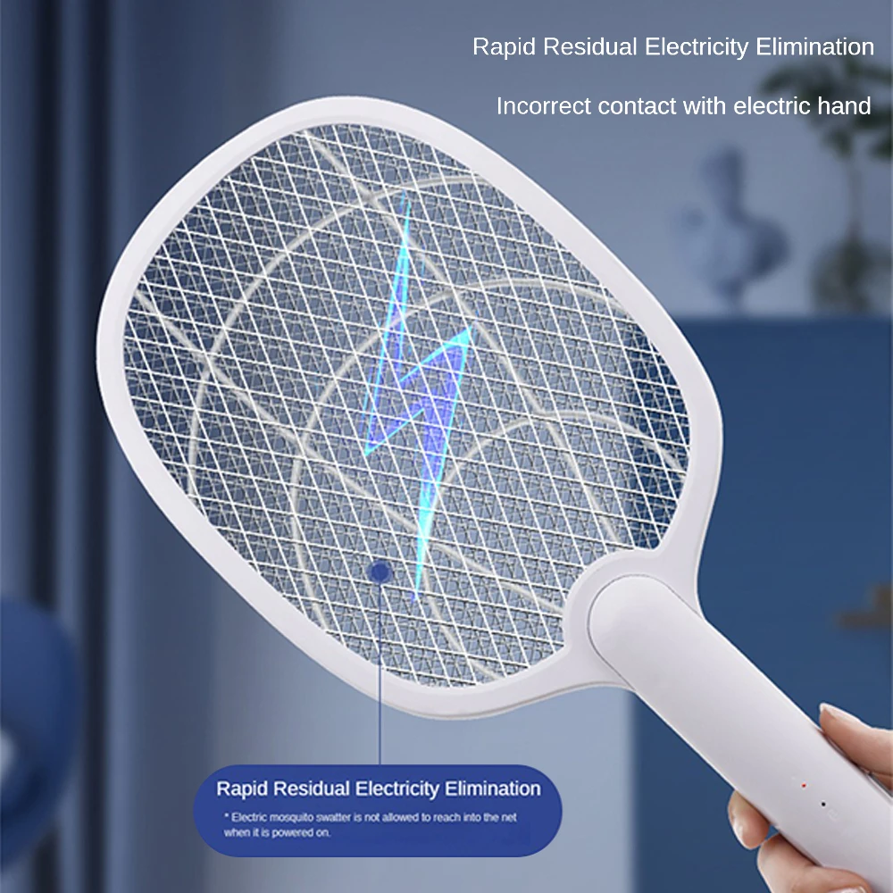 Muggen Killer Lamp USB Oplaadbare Elektrische Opvouwbare Muggen Killer Racket Vliegenmepper Repellent Lamp Zapper Insecten Racket