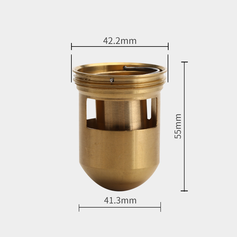 Tapón de drenaje de suelo totalmente de cobre, tapón para drenaje de ducha, a prueba de insectos, antiolor, desodorización, inodoro, cocina, baño, alcantarillado: Gris claro