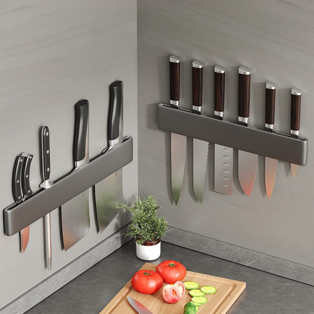 Nicht rostendes Messer Regal, Küchenmesser Regal, multifunktion Ales Messer Regal, Küchen zubehör, Organizer-verwöhnen, grau